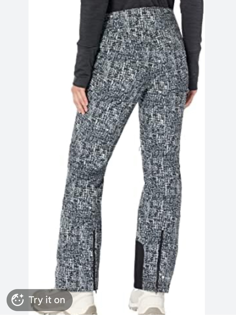 Obermeyer black and white printed bond ski pants size 10 - Picture 2 of 13